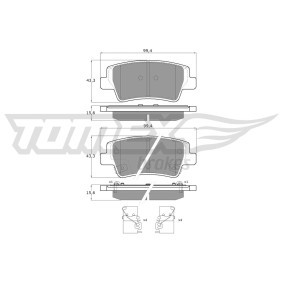 Köp Bromsbelägg av TOMEX brakes TX 60-38 till det låga priset 376,18 kr