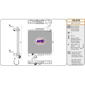 Achetez des Radiateur du moteur AHE 135.018 à prix pour 264,58 €