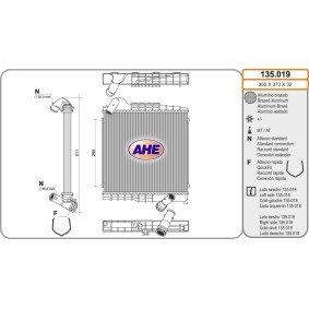Achetez des Radiateur du moteur AHE 135.019 à prix pour 264,58 €