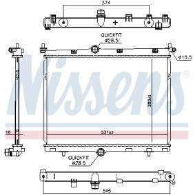 Kühler, Motorkühlung 607030