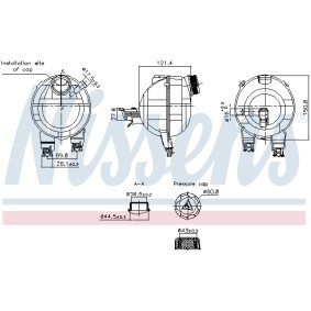 PEUGEOT Ausgleichsbehälter von NISSENS