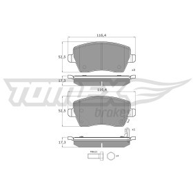 Köp Bromsbelägg av TOMEX brakes TX 14-162 till det låga priset 330,96 kr