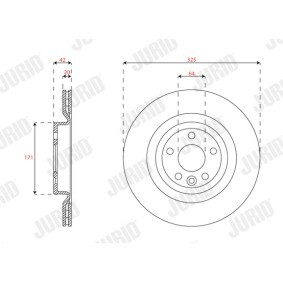 Achetez des Disque de frein JURID 563639JC à prix pour 67,52 €