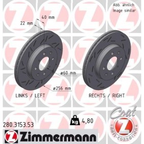 Comprar Disco de freno de ZIMMERMANN 280.3153.53 a bajo precio de 98,39 €