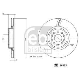 Acquista Disco freno da FEBI BILSTEIN 186335 a buon mercato per soli 80,39 €