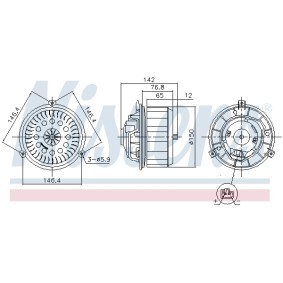 Achetez des Pulseur d'air habitacle NISSENS 87623 à prix pour 276,41 €