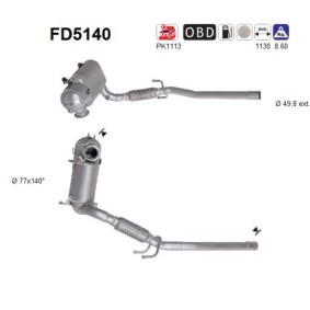 Köp Partikelfilter (DPF) av AS FD5140 till det låga priset 6629,55 kr