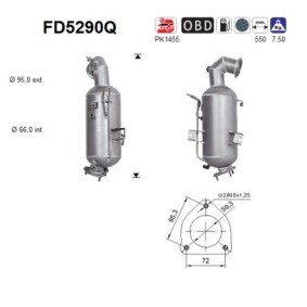 Achetez des Filtre à particules AS FD5290Q à prix pour 586,33 €