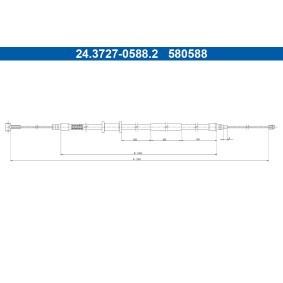 Handbremsseil 24.3727-0588.2