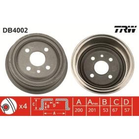 Comprar Tambor de freno de TRW DB4002 a bajo precio de 26,43 €