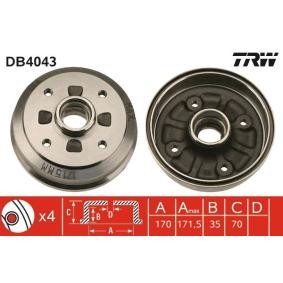 Comprar Tambor de freno de TRW DB4043 a bajo precio de 43,90 €
