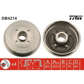 Comprar Tambor de freno de TRW DB4214 a bajo precio de 45,67 €