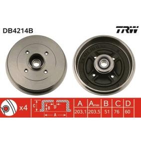 Comprar Tambor de freno de TRW DB4214B a bajo precio de 89,12 €