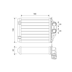 Acquista Scambiatore calore per riscaldamento abitacolo da VALEO 811607 a buon mercato per soli 36,21 €
