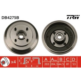FORD Bremstrommel von TRW