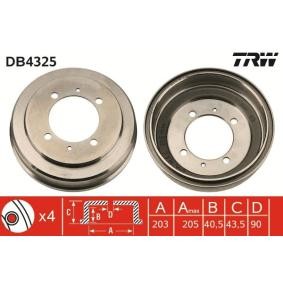 Comprar Tambor de freno de TRW DB4325 a bajo precio de 281,88 €