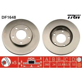 Köp Bromsskiva av TRW DF1648 till det låga priset 2206,59 kr