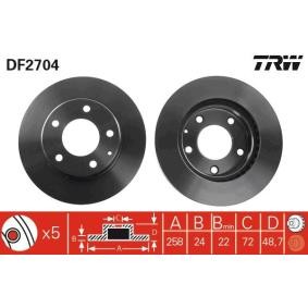 Comprar Disco de freno de TRW DF2704 a bajo precio de 38,87 €