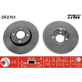 Osta Jarrulevy TRW:llä DF2751 edullisesti hintaan 47,35 €