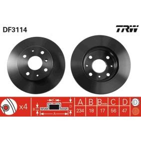 Comprar Disco de freno de TRW DF3114 a bajo precio de 31,58 €
