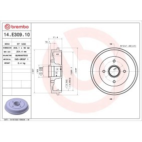 Köp Bromstrumma av BREMBO 14.E309.10 till det låga priset 756,80 kr