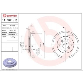 Köp Bromstrumma av BREMBO 14.F041.10 till det låga priset 491,10 kr