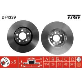 Acquista Disco freno da TRW DF4339 a buon mercato per soli 58,10 €