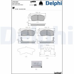 Compre Pastilhas de travão da DELPHI LP5010EV a um preço baixo por 62,39 €
