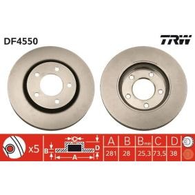 Köp Bromsskiva av TRW DF4550 till det låga priset 673,75 kr