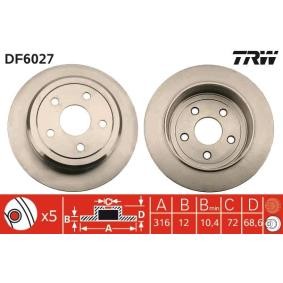 Köp Bromsskiva av TRW DF6027 till det låga priset 659,11 kr
