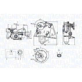 Osta MAGNETI MARELLI Pyyhkijän moottori netistä 407 Coupe (6C_)-mallille edulliseen hintaan