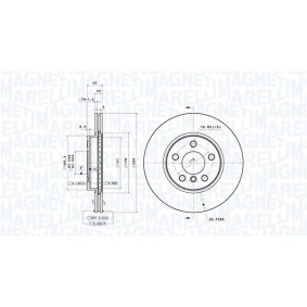 Achetez des Disque de frein MAGNETI MARELLI 360406180801 à prix pour 125,83 €