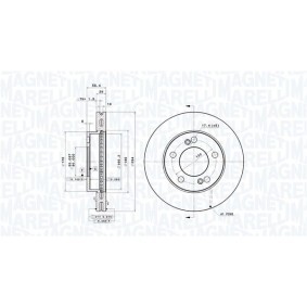 Bremsscheibe für SSANGYONG von MAGNETI MARELLI