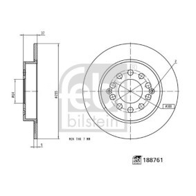 Acquista Disco freno da FEBI BILSTEIN 188761 a buon mercato per soli 32,12 €