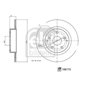 Achetez des Disque de frein FEBI BILSTEIN 188770 à prix pour 49,31 €
