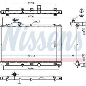 Acquista Radiatore da NISSENS online per Eclipse Cross (GK_) a prezzi moderati