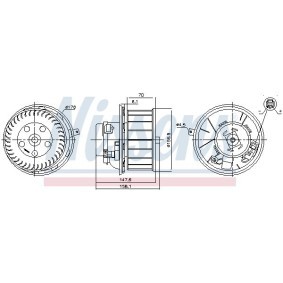 Achetez des Pulseur d'air habitacle NISSENS 87643 à prix pour 106,25 €