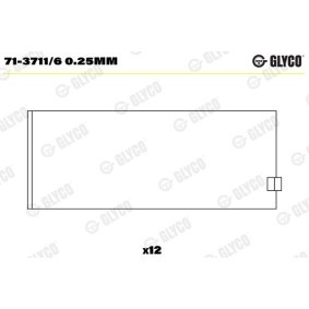 Köp Vevstakslager av GLYCO 71-3711/6 0.25MM till det låga priset 747,32 kr