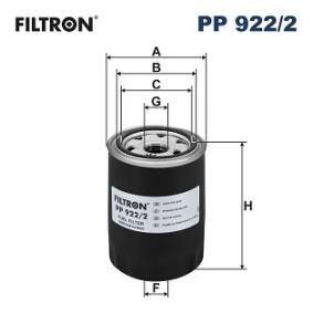 Comprar Filtro combustible de FILTRON PP 922/2 a bajo precio de 20,46 €