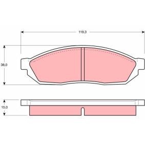 Köp Bromsbelägg av TRW GDB254 till det låga priset 275,86 kr