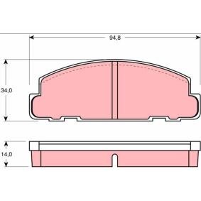 Bremsbeläge GDB888 für DAIHATSU