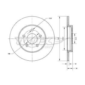 Köp Bromsbelägg av TOMEX brakes TX 60-71 till det låga priset 409,08 kr