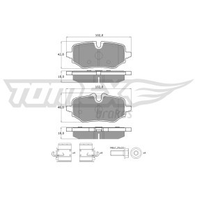 Köp Bromsbelägg av TOMEX brakes TX 60-77 till det låga priset 402,92 kr