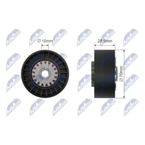Compre Rolo tensor, correia trapezoidal estriada da NTY RNK-CT-057 a um preço baixo por 22,26 €