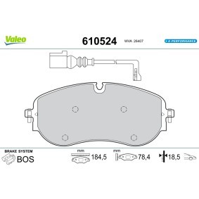 Comprar Juego de pastillas de freno de VALEO 610524 a bajo precio de 100,75 €