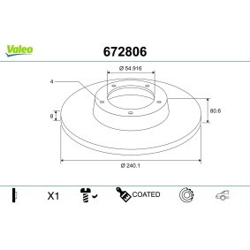 Bremsscheibe 672806 von VALEO günstig für 54,29 € online kaufen