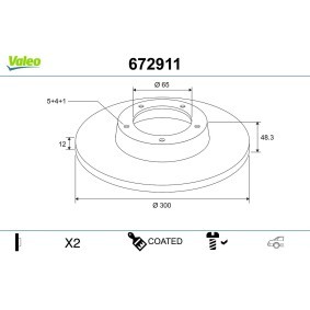 Bremsscheibe von VALEO