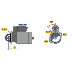 Köp Startmotor av BOSCH 0 986 023 870 till det låga priset 3953,41 kr
