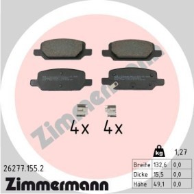 Köp Bromsbelägg av ZIMMERMANN 26277.155.2 till det låga priset 636,68 kr