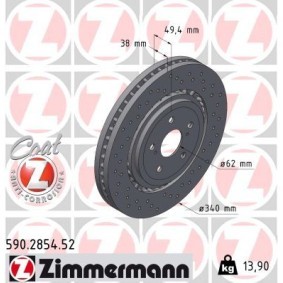 Comprar Disco de freno de ZIMMERMANN 590.2854.52 a bajo precio de 140,99 €